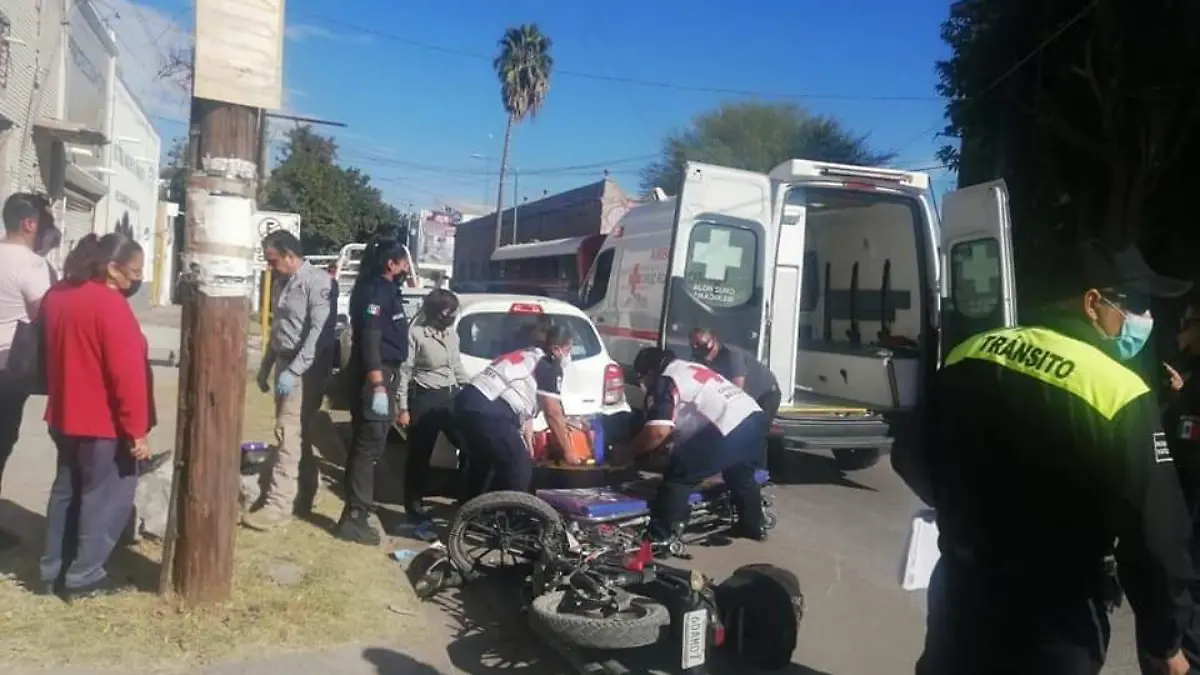 Accidente vial motociclista